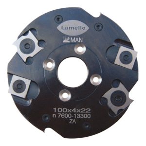 Lamello Wendenschneidenfräser für Nutfräsmaschine, HW, D100x4xD22 mm, Z4+V4, WS, NL 4, ohne Nabe Lamello Wendenschneidenfräser für Nutfräsmaschine, HW, D100x4xD22 mm, Z4+V4, WS, NL 4, ohne Nabe
