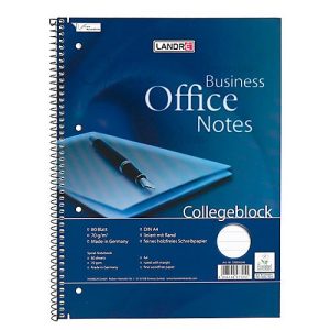 Landré Collegeblock Office DIN A4, 80 Blatt, 10 Stück, liniert Landré Collegeblock Office DIN A4, 80 Blatt, 10 Stück, liniert