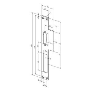 Lappenschließblech 14C ktg.B.44xL.250mm DIN L/R ASSA ABLOY Lappenschließblech 14C ktg.B.44xL.250mm DIN L/R ASSA ABLOY