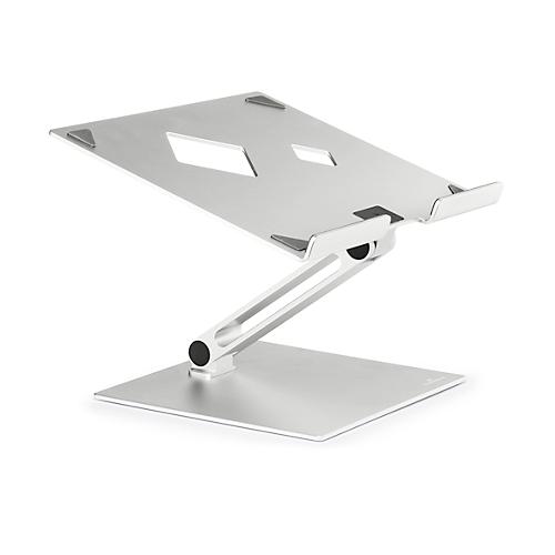 Laptopständer Durable Stand Rise, für Laptops bis 17', Gummiauflagen, manuell verstellbar, mit Griffmulde, Aluminium