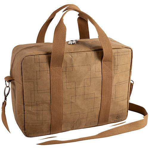 Laptoptasche Exacompta Eterneco V2, Lederoptik, für Laptops bis 15', Dokumente bis DIN A4, B 400 x T 130 x H 290 mm, Papier, braun