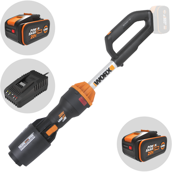 Laubbläser WORX WG543E - mit Akku und Ladegerät