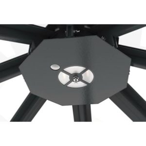 LED-Beleuchtung für Achteck-Raucherpavillon Modell Paris, Lichtfarbe neutralweiß, 11 W, IP65, Platte anthr.grau RAL 7016 LED-Beleuchtung für Achteck-Raucherpavillon Modell Paris, Lichtfarbe neutralweiß, 11 W, IP65, Platte anthr.grau RAL 7016