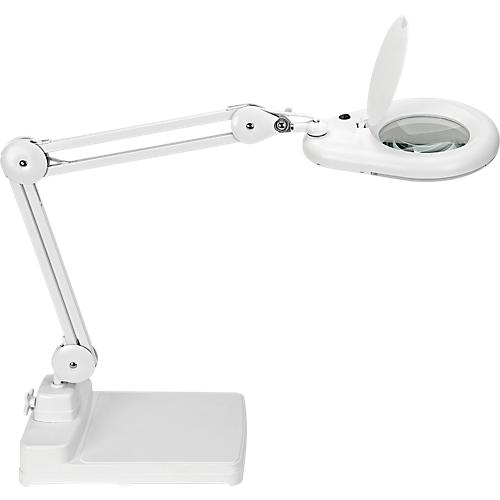 LED-Lupenleuchte MAULvisio, Leistung 8 W, 1200 lm, 3-Dioptrien-Linse, drehbarer Standfuß, weiß