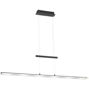 LED-Pendelleuchte NELE, stufenloser Sensordimmer, 6 x 4 W, 2700 lm, 2700-5000 K, L 1300 x B 120 mm, anthrazit LED-Pendelleuchte NELE, stufenloser Sensordimmer, 6 x 4 W, 2700 lm, 2700-5000 K, L 1300 x B 120 mm, anthrazit