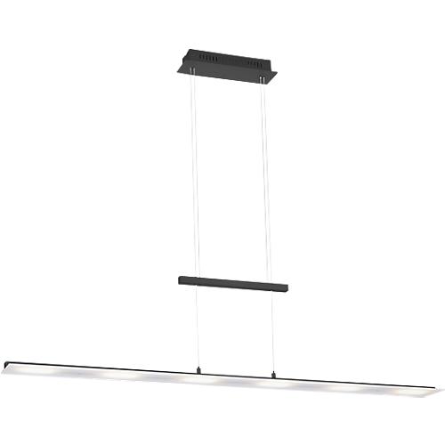 LED-Pendelleuchte NELE, stufenloser Sensordimmer, 6 x 4 W, 2700 lm, 2700-5000 K, L 1300 x B 120 mm, anthrazit