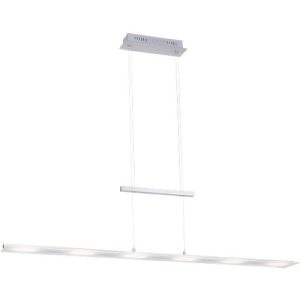 LED-Pendelleuchte NELE, stufenloser Sensordimmer, 6 x 4 W, 2700 lm, 2700-5000 K, L 1300 x B 120 mm, stahlfarben LED-Pendelleuchte NELE, stufenloser Sensordimmer, 6 x 4 W, 2700 lm, 2700-5000 K, L 1300 x B 120 mm, stahlfarben
