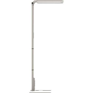 LED Stehleuchte STARIS, 80 W, 10070 lm, 3000 – 6000 K, dimmbar, direkt/indirekt leuchtend, für Bildschirmarbeitsplätze, Tageslichtsensor, 3 Steckdosen, silber LED Stehleuchte STARIS, 80 W, 10070 lm, 3000 – 6000 K, dimmbar, direkt/indirekt leuchtend, für Bildschirmarbeitsplätze, Tageslichtsensor, 3 Steckdosen, silber
