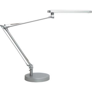 LED-Tischleuchte MAMBOLED, 7 W, 665 lm, mit Diffusor, dreh- u. neigbar, Sockel + Klemme, metallgrau LED-Tischleuchte MAMBOLED, 7 W, 665 lm, mit Diffusor, dreh- u. neigbar, Sockel + Klemme, metallgrau