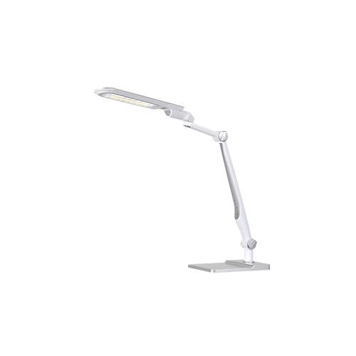 LED-Tischleuchte Multiflex, stufenlos dimmbar, 3 Farbtemperatur-Stufen, mit Fuß und Klemme, silber