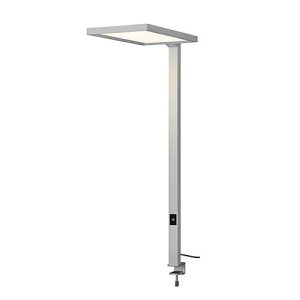LED-Tischleuchte SLV Worklight, Touch-Dimmer, 7600 Lumen, 79 W, 200-240 V, PIR-Sensor, festverbaute LEDs, L 692 x B 310 x H 1200 mm, silber LED-Tischleuchte SLV Worklight, Touch-Dimmer, 7600 Lumen, 79 W, 200-240 V, PIR-Sensor, festverbaute LEDs, L 692 x B 310 x H 1200 mm, silber