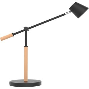 LED-Tischleuchte UNILUX VICKY, 9 W, 900 lm, 3000 K, 3 Leuchtstärken, dimmbar, USB-Ladefunktion, Buchenholz & Stahl, schwarz-buche LED-Tischleuchte UNILUX VICKY, 9 W, 900 lm, 3000 K, 3 Leuchtstärken, dimmbar, USB-Ladefunktion, Buchenholz & Stahl, schwarz-buche