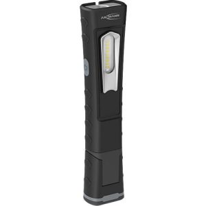 LED-Werkstattleuchte Ansmann WL1000R, 1000 lm (Hauptleuchte), 180 lm (Knopfleuchte), bis zu 46 h, B 57,5 × T 37,5 × H 256 mm, Kunststoff, schwarz LED-Werkstattleuchte Ansmann WL1000R, 1000 lm (Hauptleuchte), 180 lm (Knopfleuchte), bis zu 46 h, B 57,5 × T 37,5 × H 256 mm, Kunststoff, schwarz