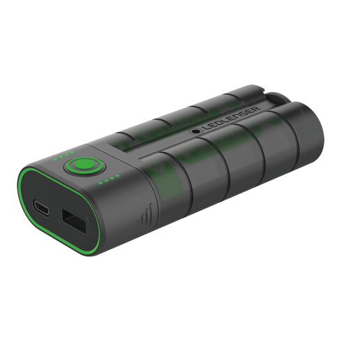 Ledlenser Powerbank mit zwei herausnehmbaren 18650 Akkus