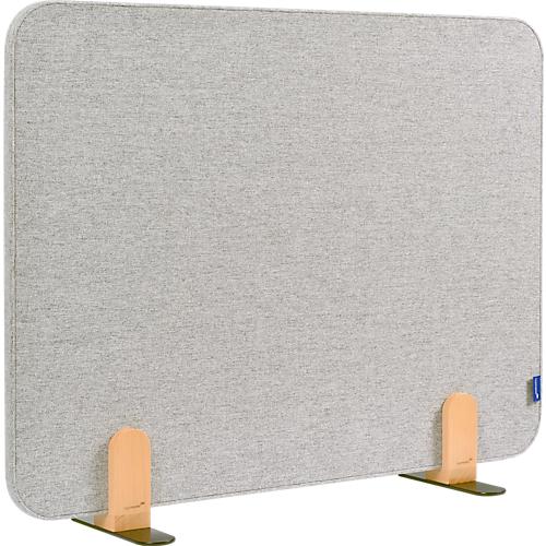 Legamaster Akustik-Tischtrennwand Elements, PET-Kern, Stoffoberfläche pinnbar, inkl. 2 Fußhalterungen, B 800 x H 600 x T 21 mm, quiet grey