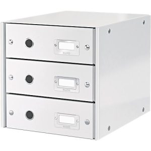 LEITZ® 3 Schubladen Click + Store, hoch, weiß LEITZ® 3 Schubladen Click + Store, hoch, weiß