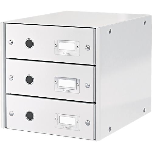 LEITZ® 3 Schubladen Click + Store, hoch, weiß
