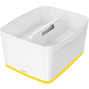 Leitz Ablagebox MyBox, DIN A4, für Utensilien, weiß/gelb Leitz Ablagebox MyBox, DIN A4, für Utensilien, weiß/gelb