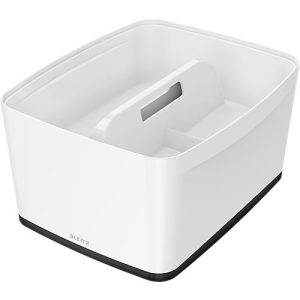 Leitz Ablagebox MyBox, DIN A4, für Utensilien, weiß/schwarz Leitz Ablagebox MyBox, DIN A4, für Utensilien, weiß/schwarz