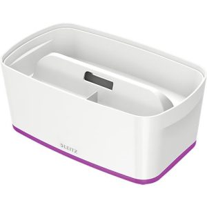 Leitz Ablagebox MyBox, DIN A5, für Utensilien, weiß/violett Leitz Ablagebox MyBox, DIN A5, für Utensilien, weiß/violett