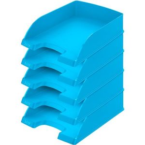 LEITZ® Ablagekorb Standard 5227, Kunststoff, 5 Stück, hellblau LEITZ® Ablagekorb Standard 5227, Kunststoff, 5 Stück, hellblau