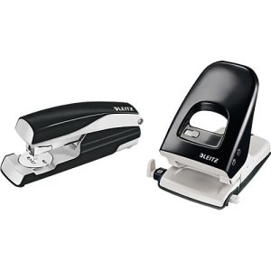 LEITZ® Bürolocher 5138 + Heftgerät 5522 SET, schwarz LEITZ® Bürolocher 5138 + Heftgerät 5522 SET, schwarz