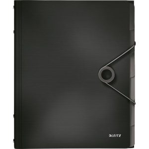 LEITZ® Dokumentenmappe Solid, DIN A4, 3 Schutzkappen, 6 Fächer, PP, schwarz LEITZ® Dokumentenmappe Solid, DIN A4, 3 Schutzkappen, 6 Fächer, PP, schwarz