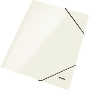 LEITZ® Eckspannmappe WOW, DIN A4, 3 Schutzklappen, perlweiss LEITZ® Eckspannmappe WOW, DIN A4, 3 Schutzklappen, perlweiss