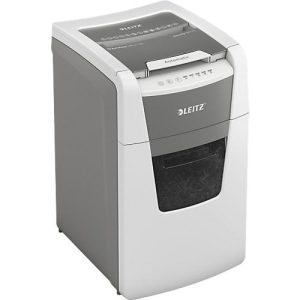 Leitz IQ Autofeed Office 150 Aktenvernichter P4, Vollautomatik, Partikelschnitt 4 x 30 mm, 44 l, 150 Blatt Schnittleistung, weiß Leitz IQ Autofeed Office 150 Aktenvernichter P4, Vollautomatik, Partikelschnitt 4 x 30 mm, 44 l, 150 Blatt Schnittleistung, weiß