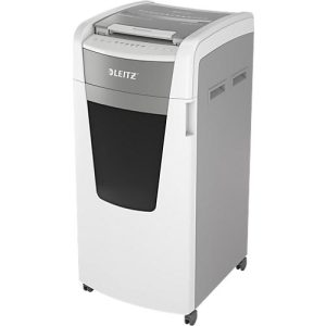 Leitz IQ Autofeed Office Pro 600 Aktenvernichter P5, Vollautomatik, Mikroschnitt 2 x 15 mm, 110 l, 600 Blatt Schnittleistung, mit Rollen, weiß Leitz IQ Autofeed Office Pro 600 Aktenvernichter P5, Vollautomatik, Mikroschnitt 2 x 15 mm, 110 l, 600 Blatt Schnittleistung, mit Rollen, weiß