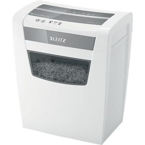 Leitz IQ Home Office Aktenvernichter P4, Partikelschnitt 4 x 28 mm, 23 l, 10 Blatt Schnittleistung, Anti-Papierstau-Technologie, weiß Leitz IQ Home Office Aktenvernichter P4, Partikelschnitt 4 x 28 mm, 23 l, 10 Blatt Schnittleistung, Anti-Papierstau-Technologie, weiß