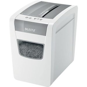 Leitz IQ Office Aktenvernichter P5, Mikroschnitt 2 x 15 mm, 23 l, 10 Blatt Schnittleistung, Anti-Papierstau-Technologie, weiß Leitz IQ Office Aktenvernichter P5, Mikroschnitt 2 x 15 mm, 23 l, 10 Blatt Schnittleistung, Anti-Papierstau-Technologie, weiß