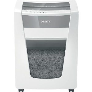 Leitz IQ Office Pro Aktenvernichter P4, Partikelschnitt 4 x 40 mm, 30 Liter, 20 Blatt Schnittleistung, Anti-Papierstau-Technologie, mit Rollen, weiß Leitz IQ Office Pro Aktenvernichter P4, Partikelschnitt 4 x 40 mm, 30 Liter, 20 Blatt Schnittleistung, Anti-Papierstau-Technologie, mit Rollen, weiß