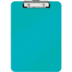 LEITZ® Klemmbrett WOW 3971, DIN A4, Polystyrol, mit Aufhängeöse, eisblau LEITZ® Klemmbrett WOW 3971, DIN A4, Polystyrol, mit Aufhängeöse, eisblau