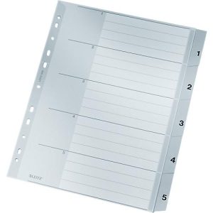 LEITZ® Kunstoffregister, Zahlen 1-5 (5 Blätter), Nr. 1283 LEITZ® Kunstoffregister, Zahlen 1-5 (5 Blätter), Nr. 1283