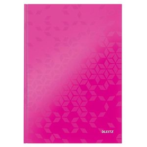 LEITZ Notizbuch WOW 4626, DIN A4, kariert, pink LEITZ Notizbuch WOW 4626, DIN A4, kariert, pink