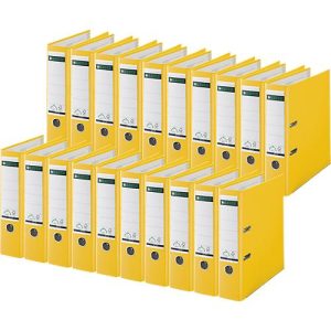 LEITZ® Ordner 1010, DIN A4, Rückenbreite 80 mm, 20 Stück, gelb LEITZ® Ordner 1010, DIN A4, Rückenbreite 80 mm, 20 Stück, gelb