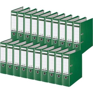 LEITZ® Ordner 1010, DIN A4, Rückenbreite 80 mm, 20 Stück, grün LEITZ® Ordner 1010, DIN A4, Rückenbreite 80 mm, 20 Stück, grün