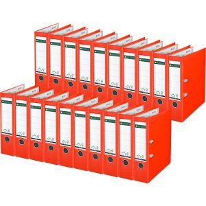 LEITZ® Ordner 1010, DIN A4, Rückenbreite 80 mm, 20 Stück, hellrot LEITZ® Ordner 1010, DIN A4, Rückenbreite 80 mm, 20 Stück, hellrot