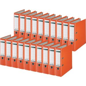 LEITZ® Ordner 1010, DIN A4, Rückenbreite 80 mm, 20 Stück, orange LEITZ® Ordner 1010, DIN A4, Rückenbreite 80 mm, 20 Stück, orange