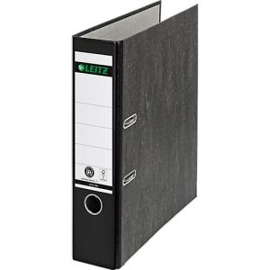 LEITZ® Ordner 1080, DIN A4, Rückenbreite 80 mm, Griffloch, geklebtes Rückenschild, Hartpappe, 1 Stück, schwarz LEITZ® Ordner 1080, DIN A4, Rückenbreite 80 mm, Griffloch, geklebtes Rückenschild, Hartpappe, 1 Stück, schwarz