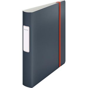 Leitz® Ordner 180° Active Cosy, A4, Rückenbreite 65 mm, 180°-Hebelmechanik, geklebtes Rückenschild & Gummiband, grau Leitz® Ordner 180° Active Cosy, A4, Rückenbreite 65 mm, 180°-Hebelmechanik, geklebtes Rückenschild & Gummiband, grau
