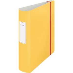 Leitz® Ordner 180° Active Cosy, A4, Rückenbreite 82 mm, 180°-Hebelmechanik, geklebtes Rückenschild & Gummiband, gelb Leitz® Ordner 180° Active Cosy, A4, Rückenbreite 82 mm, 180°-Hebelmechanik, geklebtes Rückenschild & Gummiband, gelb