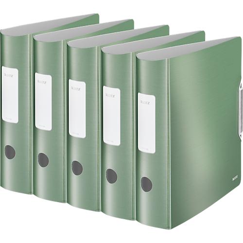 LEITZ® Ordner Active Style, DIN A4, Rückenbreite 82 mm, 5 Stück, seladon grün