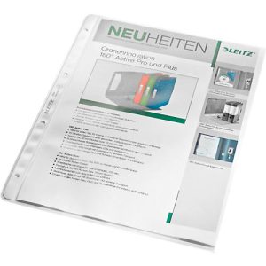 LEITZ Prospekthülle 4700/4720, DIN A4, oben offen, 100 Stück LEITZ Prospekthülle 4700/4720, DIN A4, oben offen, 100 Stück