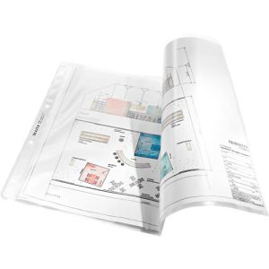 LEITZ Prospekthüllen 4723, DIN A3 quer, oben offen, 50 Stück, genarbt, transparent LEITZ Prospekthüllen 4723, DIN A3 quer, oben offen, 50 Stück, genarbt, transparent