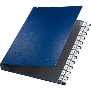 LEITZ® Pultordner, für DIN A4, alphabetisch, 26 Fächer, Graupappe, blau LEITZ® Pultordner, für DIN A4, alphabetisch, 26 Fächer, Graupappe, blau