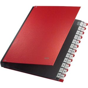 LEITZ® Pultordner, für DIN A4, alphabetisch, 26 Fächer, Graupappe, rot LEITZ® Pultordner, für DIN A4, alphabetisch, 26 Fächer, Graupappe, rot
