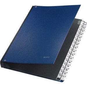 LEITZ® Pultordner, für DIN A4, numerisch, 31 Fächer, Graupappe, blau LEITZ® Pultordner, für DIN A4, numerisch, 31 Fächer, Graupappe, blau