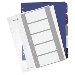 LEITZ Register Style, Zahlenregister, extrabreit, einzeln, Zahlen 1-5 LEITZ Register Style, Zahlenregister, extrabreit, einzeln, Zahlen 1-5